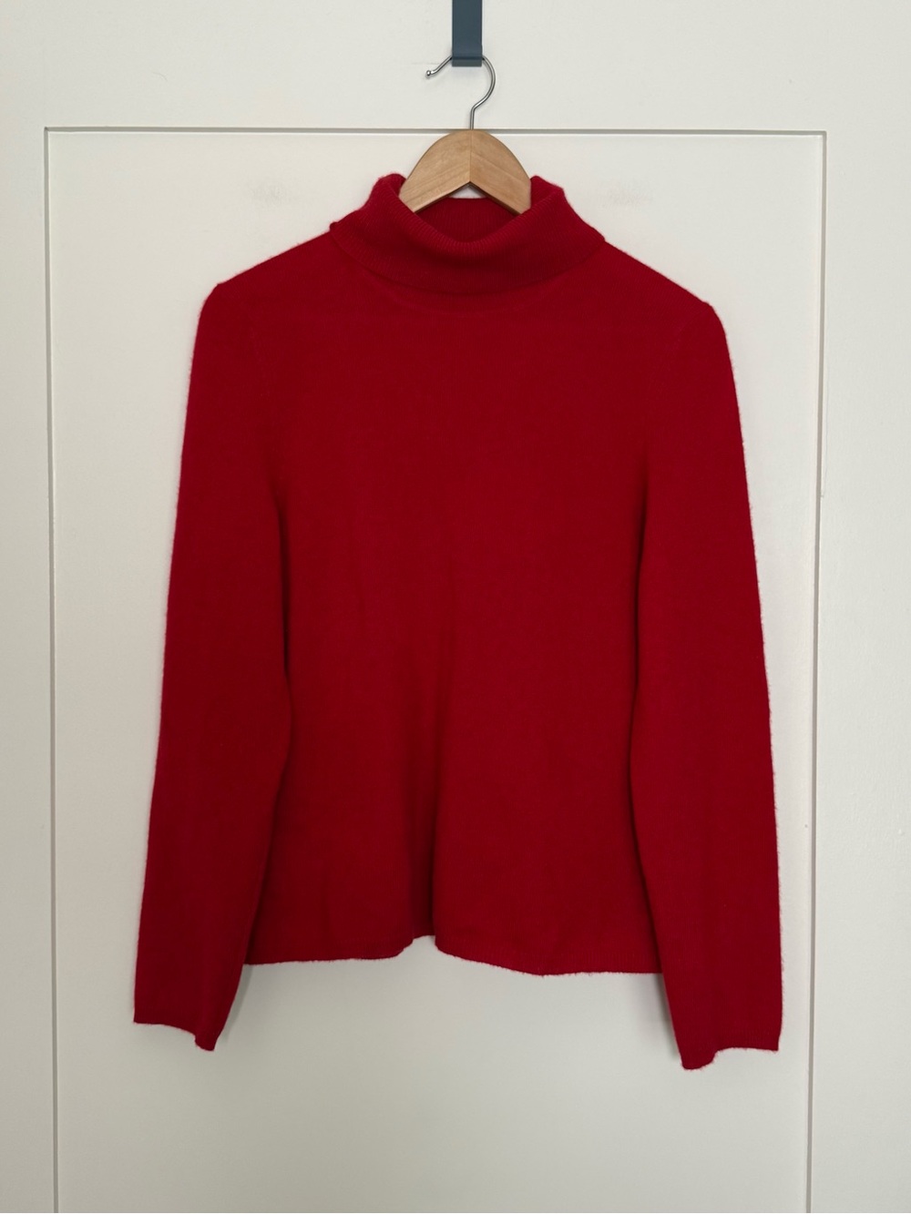 Charter Club Luxury 100% Cashmere Sweater Womens Sz L Red Turtleneck Pullover